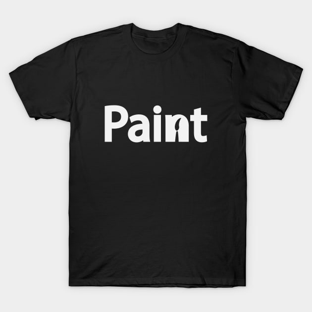Paint Text Design T-Shirt by DinaShalash